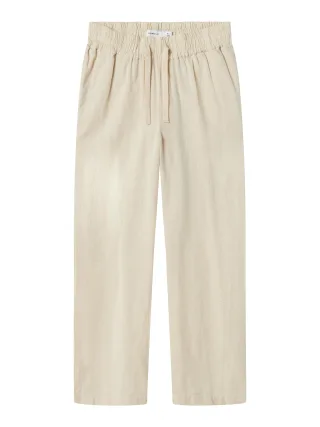NAME IT - NKFFALINNEN STRAIGHT PANT peyote - Gr. - 134