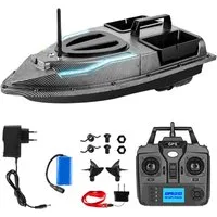 Tekoo RC-Boot GPS Futterboot, 500m Reichweite, Return-to-Home & 2 Akkus (Set, Komplettset mit 2 Akkus), GPS-Positionierung mit 40 Speicherplätzen, Return-to-Home Funktion