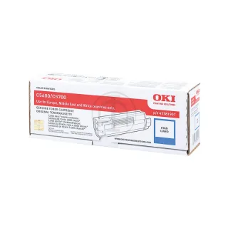 Original 43381907 OKI C5xxx Toner cyan 2000Seiten