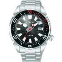 LORUS Quarzuhr RH945RX9, Armbanduhr, Herrenuhr, Edelstahlarmband, analog, Datum, Leuchtindizes