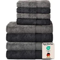 Komfortec Handtuch Set aus 100% Baumwolle, 4 Handtücher 50x100 cm und 4 Badetücher 70x140 cm, Frottee (Packung, 8-St), Duschtücher & Badehandtuch, Weich, Towel, Groß