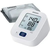 Omron Oberarm-Blutdruckmessgerät X2 Essential, M-Manschette (22-32cm),erkennt unregelmäßige Herzschläge, Klinsich validiert, präzise, komfortable und einfache Blutdruckmessung