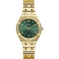 Guess Quarzuhr COSMO GW0033L8, Armbanduhr, Damenuhr, analog, Kristallsteine, Edelstahlarmband