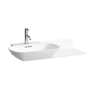 LAUFEN INO Waschtisch 8133020001041, 90x45cm, Ablage rechts, Hahnloch & Überlauf, Saphirkeramik