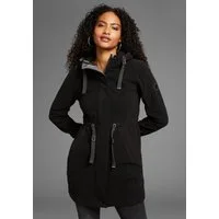 KangaROOS Fleecejacke mit Kapuze, aus Fleece, mit Kordelzug, mit 2-Wege-Reißverschluss