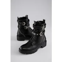Aniston SHOES Schnürboots Schnürstiefelette, Bikerboots mit Nietenbesatz