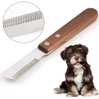 FELIXLEO Fellkamm Trimmmesser fuer Hunde Trimm Messer Pflegemesser Rechtshaendig, (1-tlg)