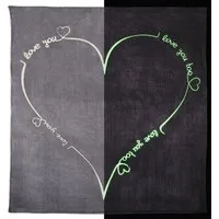 Wohndecke Love you (Glow in the Dark), One Home, Kuscheldecke flauschig warm und kuschelig weich