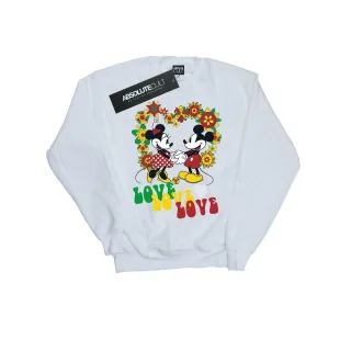 Disney - "Mickey And Minnie Mouse Hippie Love" Sweatshirt für Damen (Weiß)