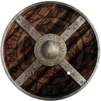 Bartl Spielzeug-Ritterschild Odin, Rundschild Odin 40 cm aus Holz mit Ledergriffen Ritter Holzspiel Kostüm Fasching