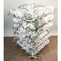 Rattani Sitzkissen Set 6x Stuhlkissen/Sitzkissen Klara 42 x 42 x 8 cm Landhaus Leben