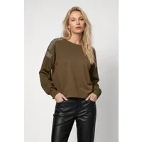Monari Sweatshirt Sweatshirt Schmuck Regular fit mit Strassdetails