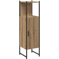 vidaXL Badezimmerspiegelschrank Badschrank Artisan-Eiche 33x33x120,5 cm Holzwerkstoff (1-St)