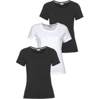 Eastwind T-Shirt (3er-Pack) Kurzarm, hüftlang, für die Freizeit, aus Baumwolle