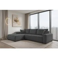 storez24 Ecksofa Soffe, mit Bettkasten und Schlaffunktion, Cordstoff, L-Form, bequem