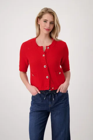 monari - Strickjacke mit Knöpfen red - Gr. - 36