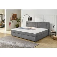 Jockenhöfer Gruppe Boxspringbett FAMILY, Familienbett mit Taschenfederkernmatratze H3, mit Kaltschaum-Topper, hochwertiger Microfaser-Bezug, 240x200 cm