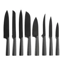 QDesign by Sauter Messer-Set aus Edelstahl in Mattschwarz (8-tlg)