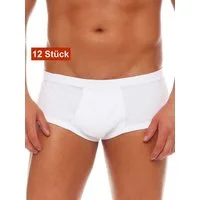 Cocain underwear Slip Herren Unterhose Slip Feinripp Schlüpfer weiß Eingriff 100% Baumwolle (Spar-Packung, 12-St) 100% Baumwolle