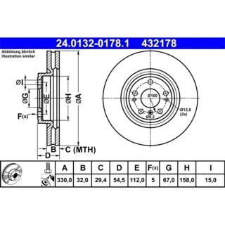 ATE Bremsscheibe 24.0132-0178.1