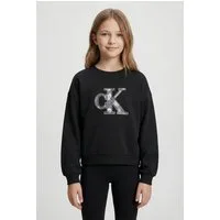 Calvin Klein Jeans Sweatshirt FILLED MONOLOGO TERRY CREW NECK für Kinder bis 16 Jahre, mit großem Logo-Druck