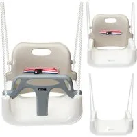 COIL Babyschaukel Schaukel 3in1, Gartenschaukel,Rückenlehne und Anschnallgurt,bis 60kg