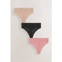 Next High-Waist-String Nahtloses Hochbund-Tangas mit Streifen, 3er-Pack (3-St)