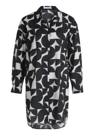 Betty & Co - Hemdbluse Schwarz/Weiß - Gr. - 46