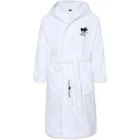 Polo Sylt Bademantel mit Logos, Gürtel und aufgesetzten Taschen, langform, Baumwolle, Gürtel