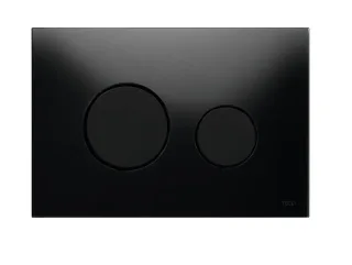 Tece loop WC-Betätigungsplatte Zweimengen Glas schw. glzd. Tasten schw. glzd., 9240657 9240657