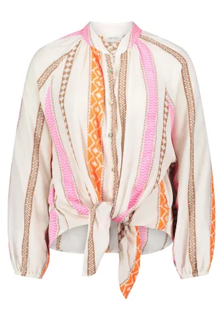 CARTOON - Oversize-Bluse nature/orange - Gr. - 44
