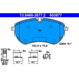 ATE Bremsbel?ge vorne VW Amarok 13.0460-3877.2