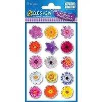 Avery Zweckform Sticker Creative 3D Sticker Aufkleber Blumen, (Set), Bücher
