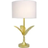 relaxdays Nachttischlampe Lampe Palmenblatt, Tischlampe