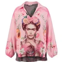 Key Largo Langarmbluse WB GALLERY v-neck (1-tlg)