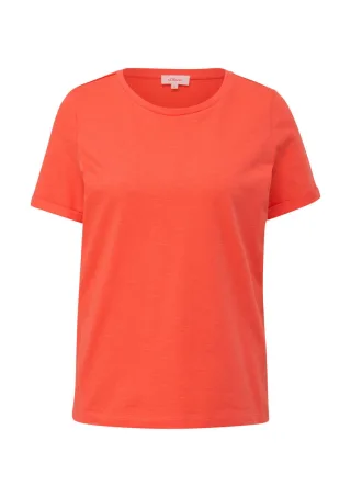 s.Oliver Red Label - T-Shirt mit Seitennähten orange - Gr. - 38