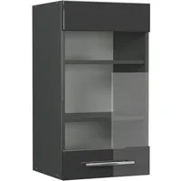 Vicco Glashängeschrank Fame-Line, Anthrazit Hochglanz/Anthrazit, 40 cm (1-St)