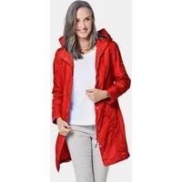 GOLDNER Outdoorjacke Kurzgröße: Modischer Regenparka mit Kapuze Individuelle Weitenregulierung durch Tunnelzüge und variablen Kragen