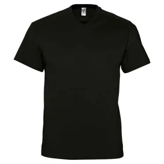 SOLS Herren Victory T-Shirt mit V-Ausschnitt (Schwarz)