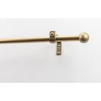 GARESA Gardinenstange BOLTI mit offenem Träger, Ø 16 mm, 1-läufig, Wunschmaßlänge, mit Bohren, verschraubt, Metall, Vorhanggarnitur, verlängerbar, Wandmontage, ohne Ringe