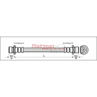 Metzger Bremsschlauch hinten Honda Civic 4 5