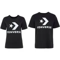 Converse T-Shirt Unisex GO-TO STAR CHEVRON LOGO STANDARD-FIT mit Rundhalsausschnitt, aus Baumwolle