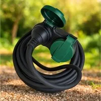 VABIONO Kabel StromkabeI IP44 Schutzkontkt Außen 5/10/25m 250V 16A Verlängerungskabel, Schutzkontakt, Schuko (500 cm), - KOSTENLOSER VERSAND