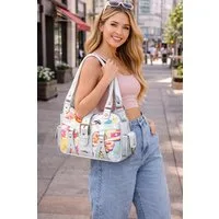 Trend Import Shopper Reilly Handtasche Tasche, Rainbow Face weiß 10437400