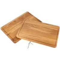 Holz Frank Schneidebrett Schneidebrett mit Saftrille aus Eiche geölt - 45 x 30 x 2,1 cm, Holz, (1-St)