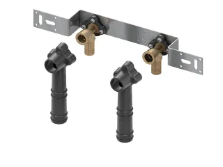 Tece logo-Push Montageeinheit mit Wands. 150 mm,Dim.20xRp 1/2"Rotguss/Si-Bronze, 8723102 8723102