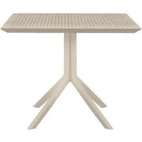 CLP Gartentisch Sky 80 cm, 80 x 80 cm, aus Kunststoff, wetterfest und UV-beständig