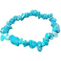Steinfixx® Armband Türkis Splitterarmband - Edelstein - Brasilien (16 cm Umfang, 1-tlg., beliebter und besonderer Edelstein), 100 % echt, Handarbeit