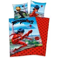 Kinderbettwäsche Miraculous, Renforcé, mit tollem Ladybug- und Cat Noir-Motiv
