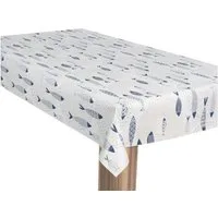 laro Tischdecke Wachstuch-Tischdecke Gartentischdecke Fische Nordsee Blau